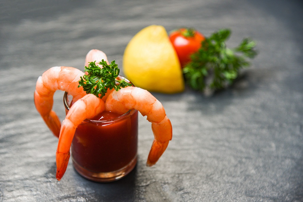 Shrimp cocktail prepared by a wedding caterer in Tagaytay
