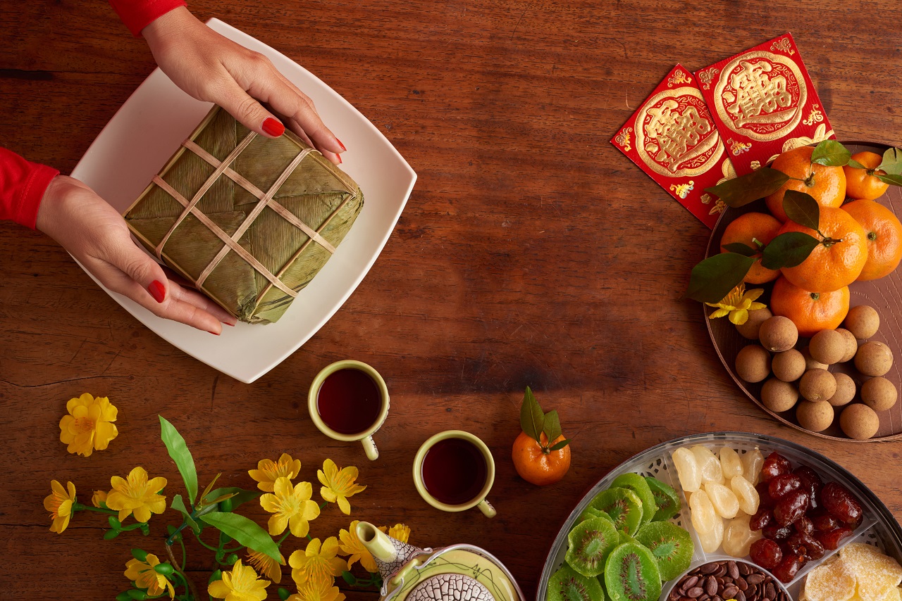 Rice cake wrapped in Lotus leaves