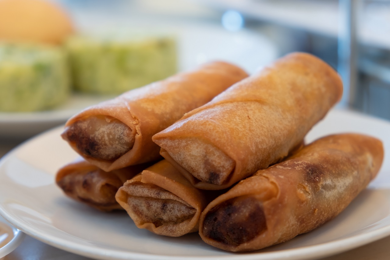 Lumpiang Shanghai on a plate