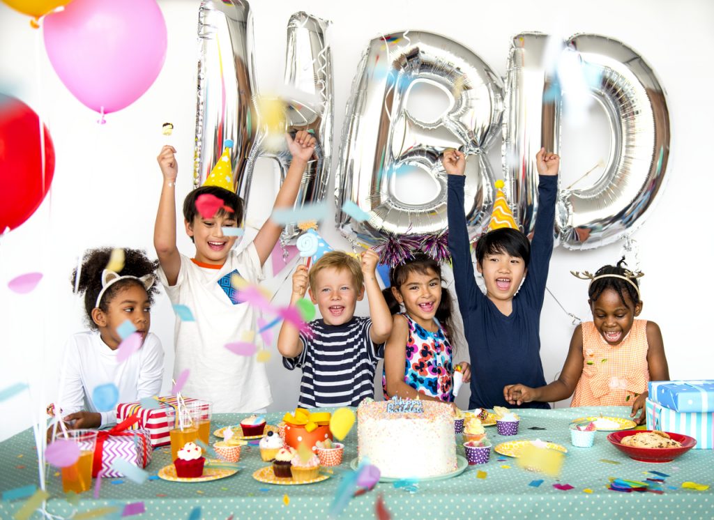 Children at a birthday party